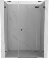 Dušo durys Mexen Lunar, dešininės, 160 cm, transparent/brushed gun pilka