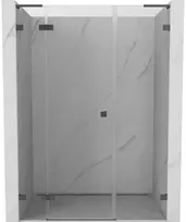Dušo durys Mexen Lunar L, kairė, 135 cm, transparent/gun metal