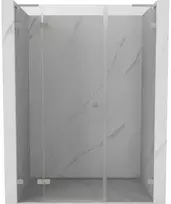 Dušo durys Mexen Lunar L, kairė, 130 cm, transparent/brushed nickel