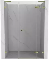 Dušo durys Mexen Lunar L, dešinė, 120 cm, transparent/auksinis
