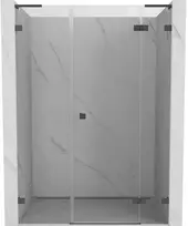 Dušo durys Mexen Lunar L, dešinė, 140 cm, transparent/brushed gun pilka