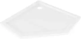 Dušo padėklas Mexen Flow Slim, penkiakampis, 80 x 80 cm, Baltas gloss