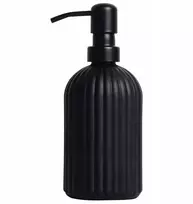 Skysto muilo dozatorius Vilde, juodas stiklinis, 400 ml