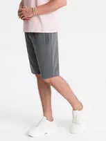 Cotton Paprastos medvilninės sportinės kelnės - grafito spalvos v11 om-srbs-0149