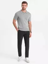 CLASSIC Elegantiškos vyriškos chino kelnės su klasikiniu kirpimu - grafito spalvos v2 om-pacp-0191
