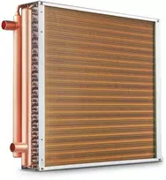 Varinis šilumokaitis, vanduo-oras, 160000 BTU talpa, 50.8x50.8cm plokštės plotas, saulės šildymui, alyvos aušinimui, variklio radiatoriui