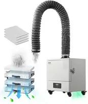 Litavimo dūmų ištraukėjas, 280W, 459 m³/h, 10 greičių, nešiojamas, litavimui, graviravimui, poliravimui, dūmų surinkėjas, dulkių siurbly