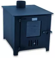 Krosnelė - židinys "Buržuika" Kalmetal 8kW su šamotu