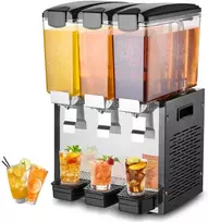 Komercinis gėrimų dozatorius, 30L, 3 talpos, 440W, sulčių, šaltų gėrimų aparatas, restoranams, kavinėms