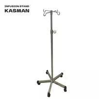 Stovas infuzijoms KASMAN PLD-SSPE Pole PRO, nerudyjančio plieno, 4-ių vietų