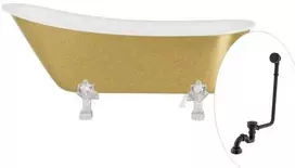 Vonia Besco Olaya Glam 160, Gold+Chrome, su sifonu su persipylimu Klik-klak Juodas