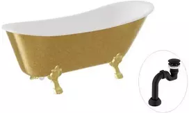 Vonia Besco Olaya Glam 160, Gold+Gold, su sifonu Klik-klak Juodas