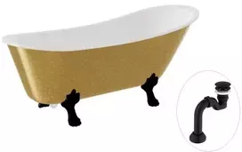 Vonia Besco Olaya Glam 160, Gold+Juodas, su sifonu Klik-klak Juodas