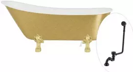 Vonia Besco Olaya Glam 160, Gold+Gold, su sifonu su persipylimu Klik-klak Juodas