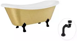Vonia Besco Amelia Glam 190, Gold+Juodas, su sifonu Klik-klak Juodas