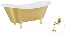 Vonia Besco Amelia Glam 190, Gold+Gold, su sifonu Klik-klak Gold