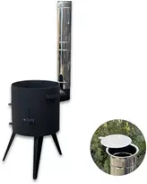 Krosnelė kazanui Kalmetal Standart 8L (3 mm) su kaminu