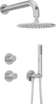 Potinkinis dušo komplektas Deante Silia Hexa NHS_F9YK, Brushed steel