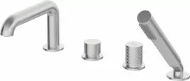 4 dalių vonios maišytuvas Deante Silia Hexa BHS_F14M, Brushed steel