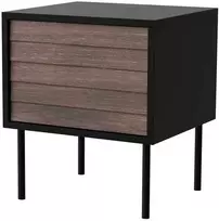 Cama Meble Bedside cabinet, 2 pcs. CORTINA 45x40x51 juodas/walnut