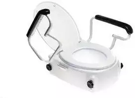 Toilet seat raiser with lid and armrests ANTAR AT51204