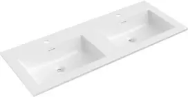 Dvigubas praustuvas Mexen Otis, 121 x 46,5 cm, Baltas glossy
