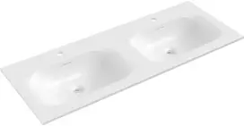 Dvigubas praustuvas Mexen Vela, 121 x 46,5 cm, Baltas glossy