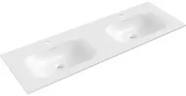 Dvigubas praustuvas Mexen Vela, 141 x 46,5 cm, Baltas glossy