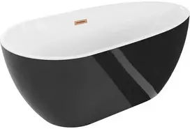 Vonia Mexen Eos, 150 x 75 cm, Baltas/Juodas + Brushed copper persipylimas