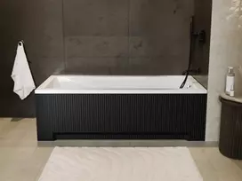 Vonia Besco Modern, 150 x 70 cm, su rifliuota juoda apdaila