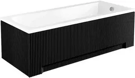 Vonia Besco Optima, 150 x 70 cm, su rifliuota juoda apdaila