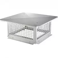 Kepurė VEVOR Nerūdijančio plieno kaminas, 431.8x431.8 mm
