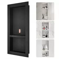 Vevor Juoda dušo niša su lentynėlėmis plytelėms 40.64 x 81.28 cm