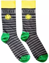 Rock Nirvana Happy Face & Logo Stripes Kojinės