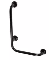 Faneco Kampinis turėklas neįgaliesiems 600x400mm (kairė) juodas