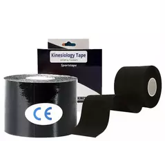 Kineziologinis teipas, kinesio pleistras 5cmx5m, juodas