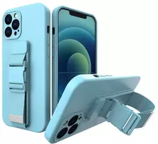 Hurtel Dėklas su virvele iPhone 12 mini – mėlynas