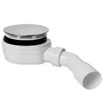 Plastbrno Dušo sifonas EWNN942 90 40 Inox, žemas, 45°, 40 50 mm, sietelis