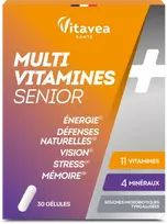 Prancūzija Vitavea Multivitaminai senjorams, 30 augalinės kilmės kapsulių.