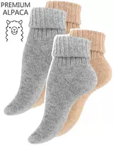 Žieminės moteriškos kojinės iš alpakų vilnos VCA Textil, 4 poros