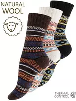 Norvegiško stiliaus kojinės su vilnos sudėtimi „Vincent Creation“, 3 poros