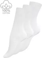 100 % medvilninės baltos premium klasės kojinės „Yenita“, 3 poros
