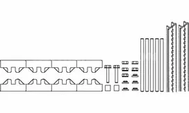 Ergom Šynų laikiklis su profiliu M-1/10TN SET R32RZ-05010301201