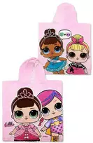 L.O.L Surprise Poncho vaikams 55x110 LOL 4888 L.O.L. laleczki w kuli surprise confetti rožinė jasne ręcznik su kapturem