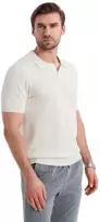 Vyriški baltos spalvos polo marškinėliai Swing