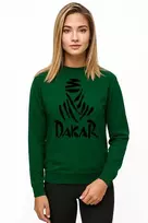 Moteriškas tamsiai žalias džemperis be gobtuvo Dakar (juodas)