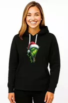 Juodas džemperis su gobtuvu Rimtas grinčas