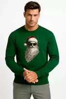 Tamsiai žalias džemperis be gobtuvo Santa