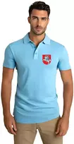 Vyriški šviesiai mėlyni polo marškinėliai Herbas