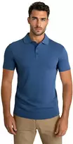 Vyriški mėlyni polo marškinėliai Casual